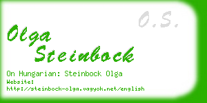 olga steinbock business card